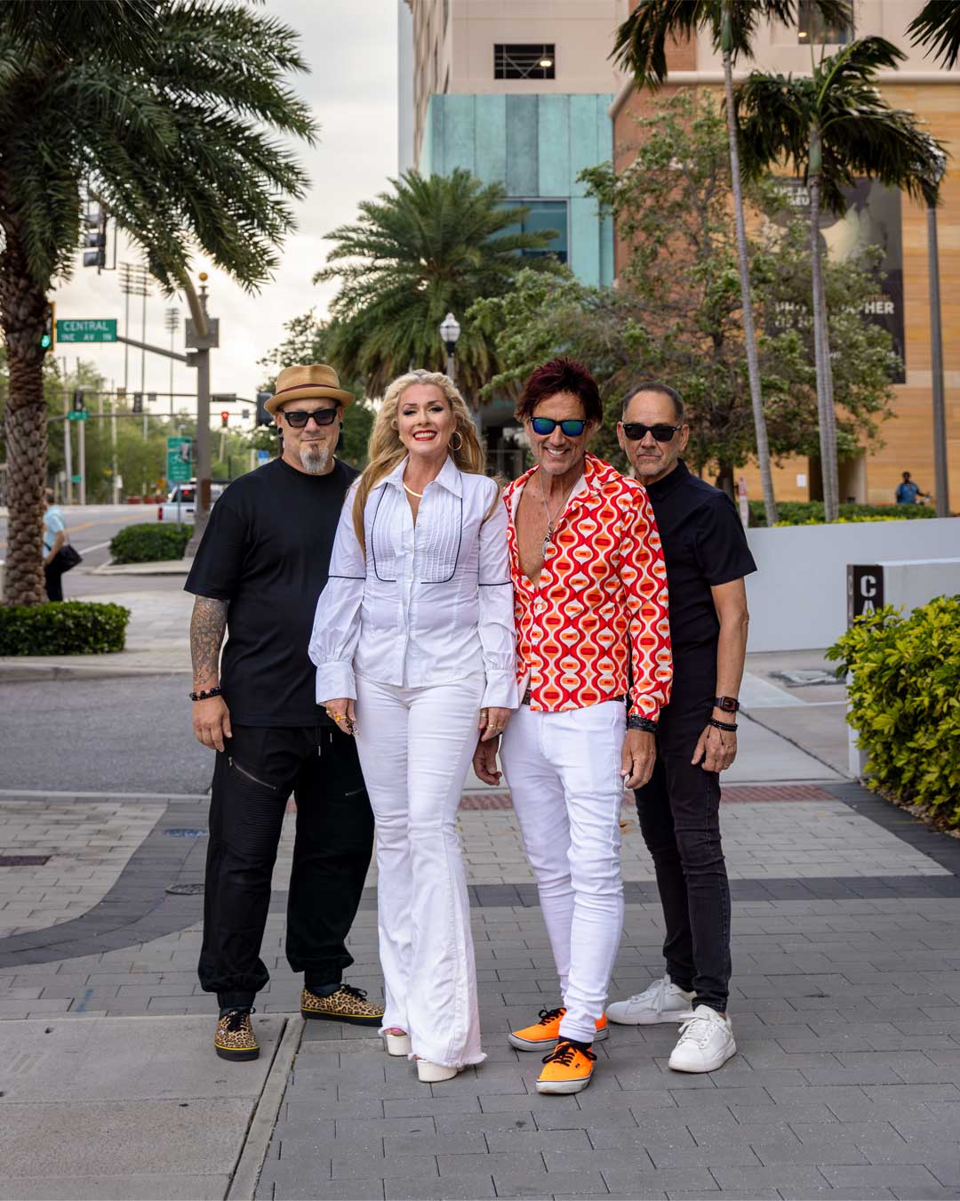Taryn It Up band photo - downtown street